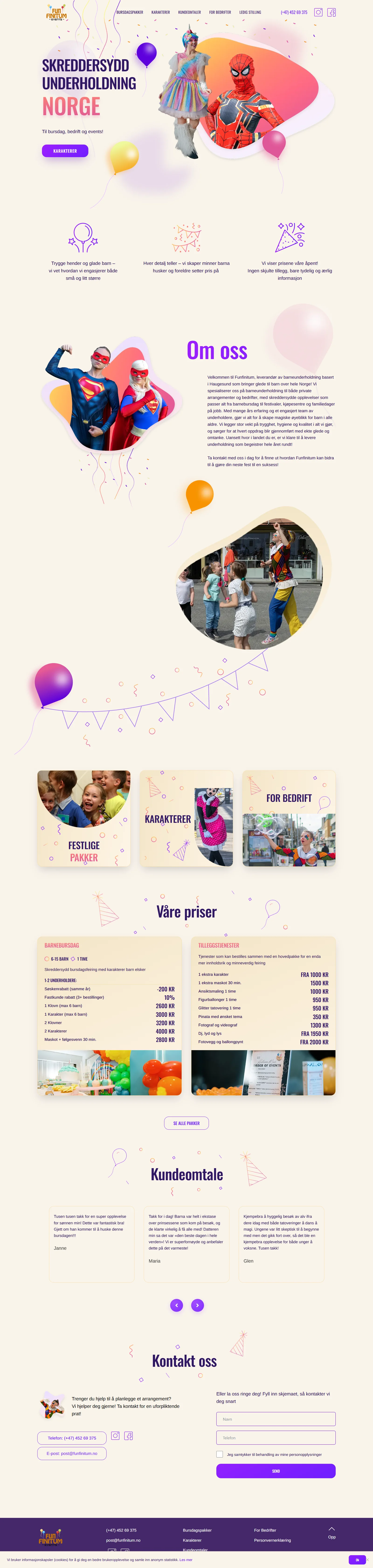 Funfinitum homepage screenshot
